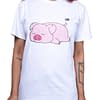 Lazy Pig White Boyfriend t-shirt 3